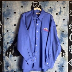 Chaser Blue Casual Button Down Shirt Vibrant Style